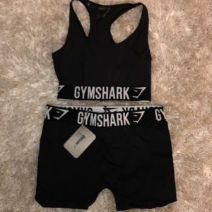 NEW gym shark shorts & bra
